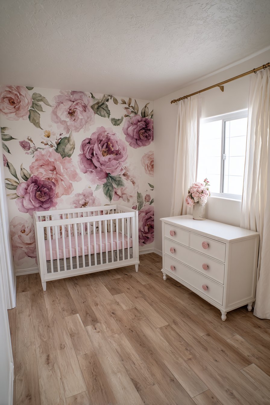 Watercolor Mural Accent Wall