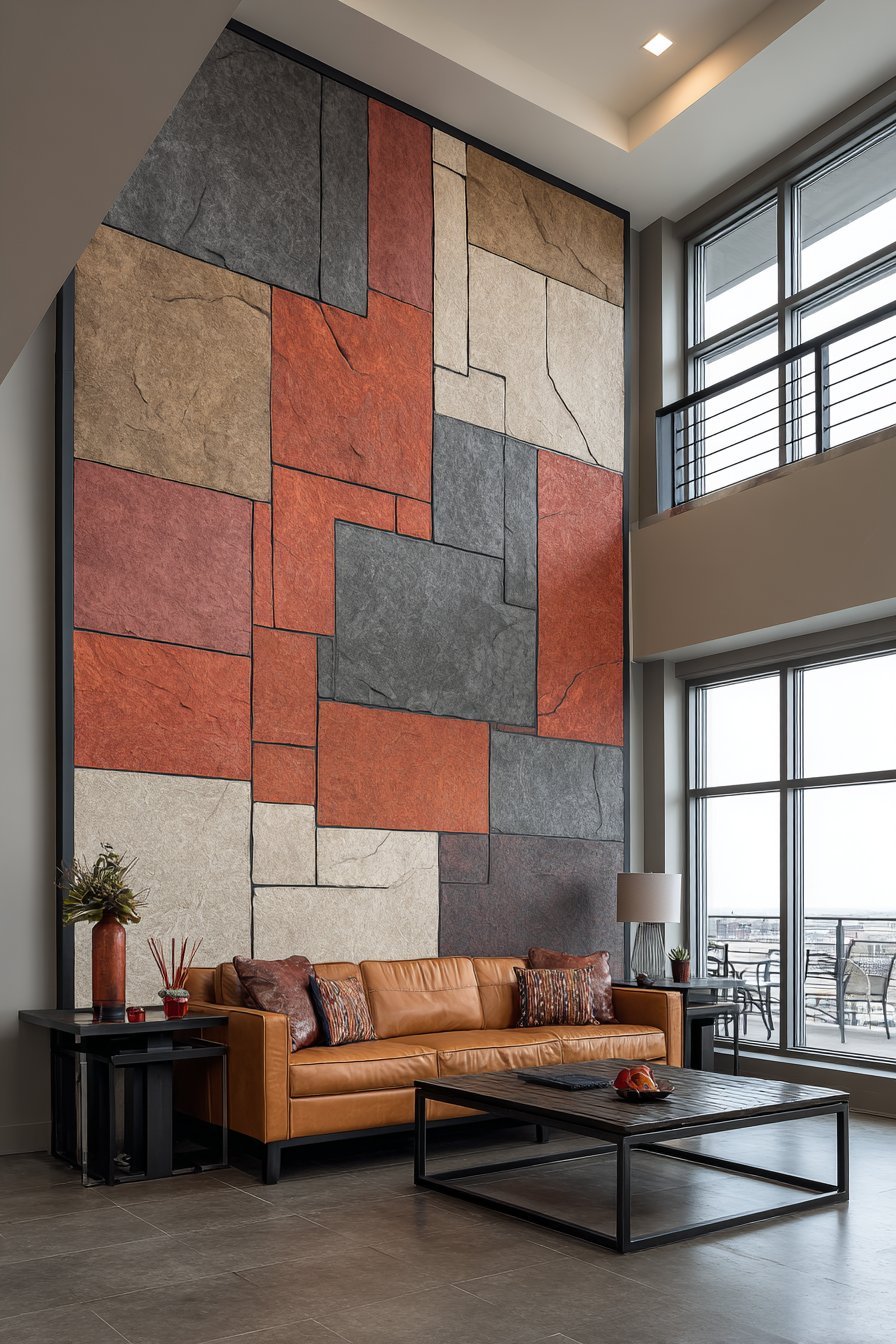 Acoustic Fabric Panel Grid Arrangement