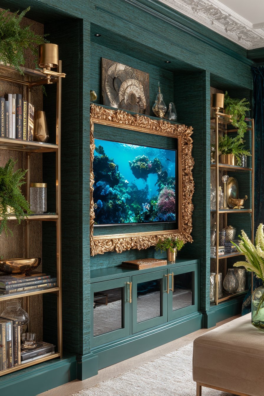 Mid-Century Modern Teak with Tambour Doors