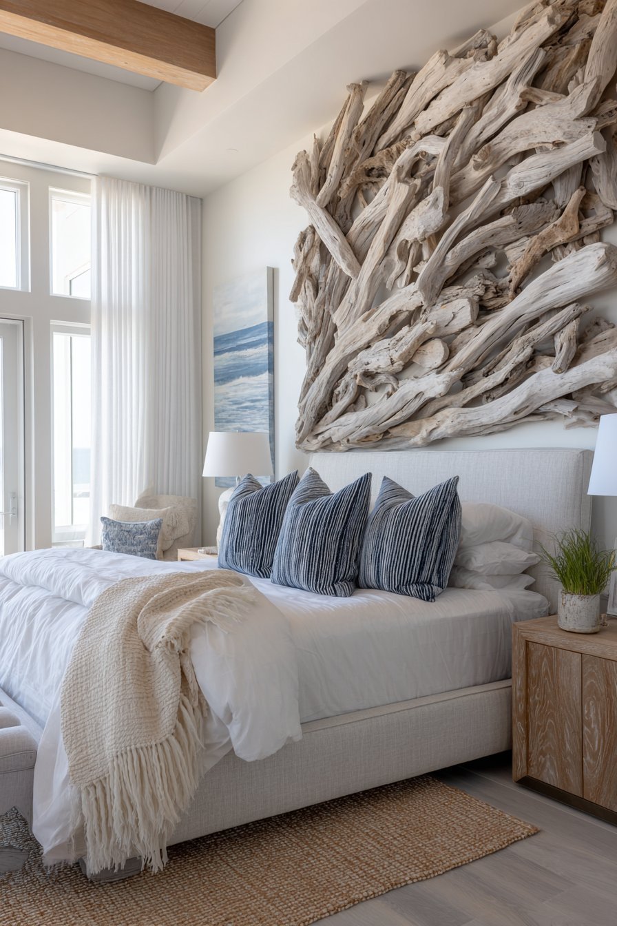 Coastal Driftwood Wall Installation