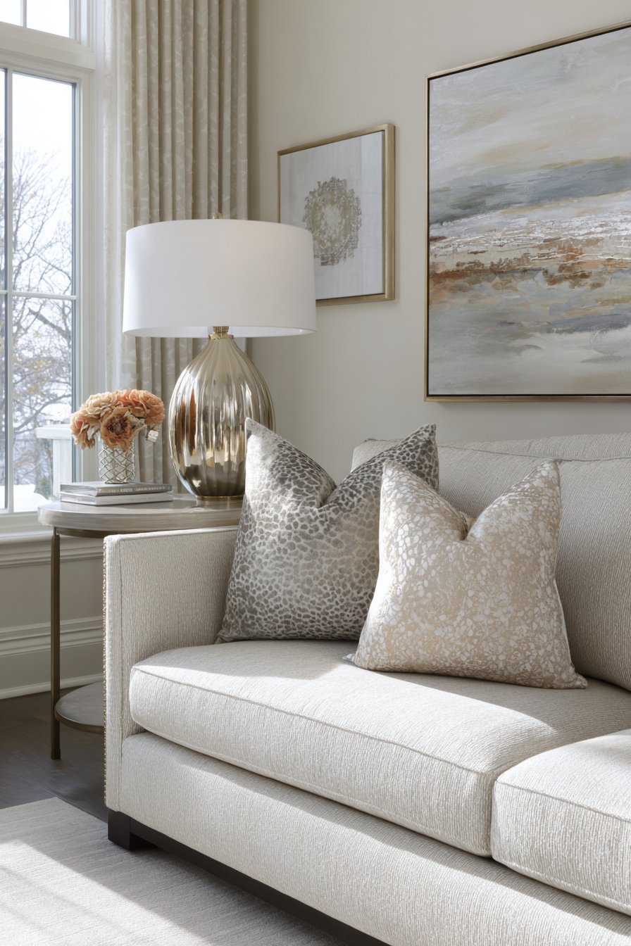 Transitional Abstract Triptych Arrangement