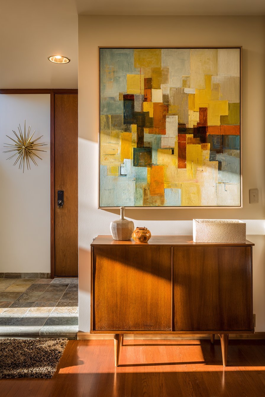 Mid-Century Modern Abstract Geometric Print