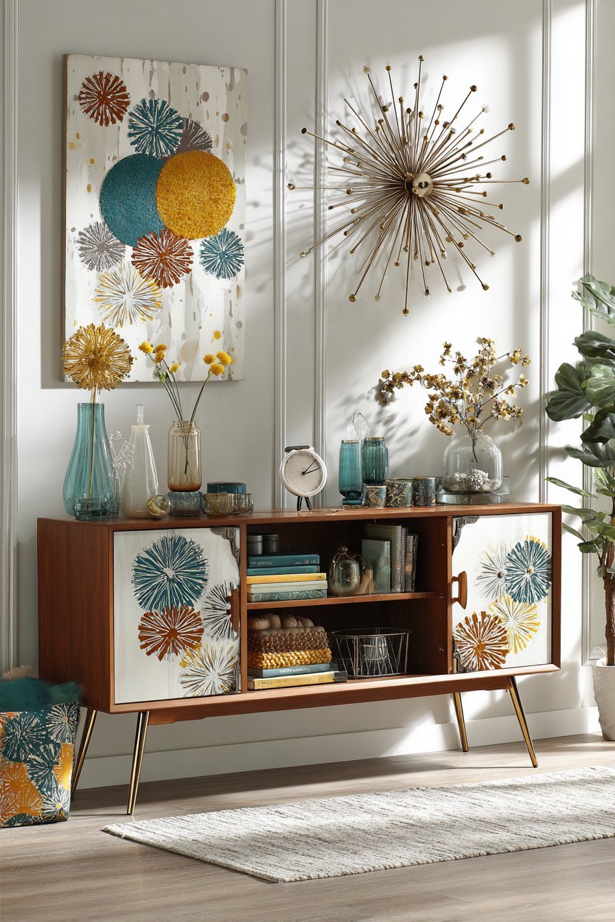 Mid-Century Modern Abstract Geometric Print