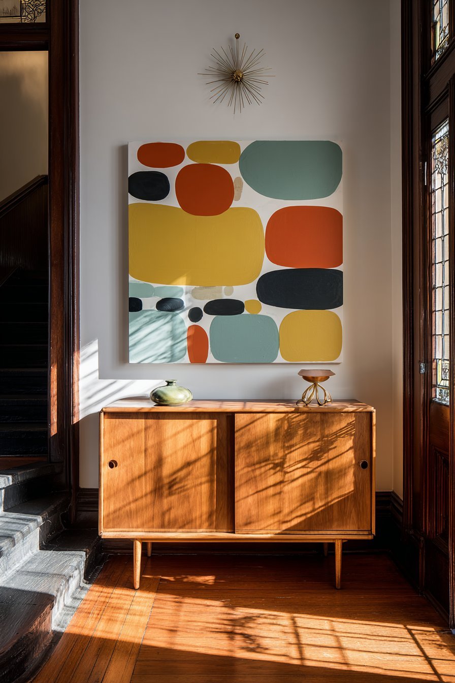 Mid-Century Modern Abstract Geometric Print