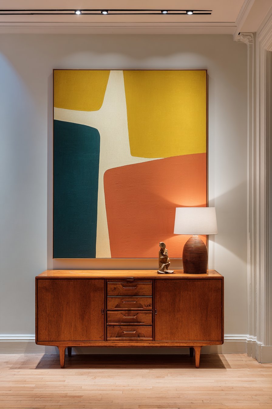 Mid-Century Modern Abstract Canvas