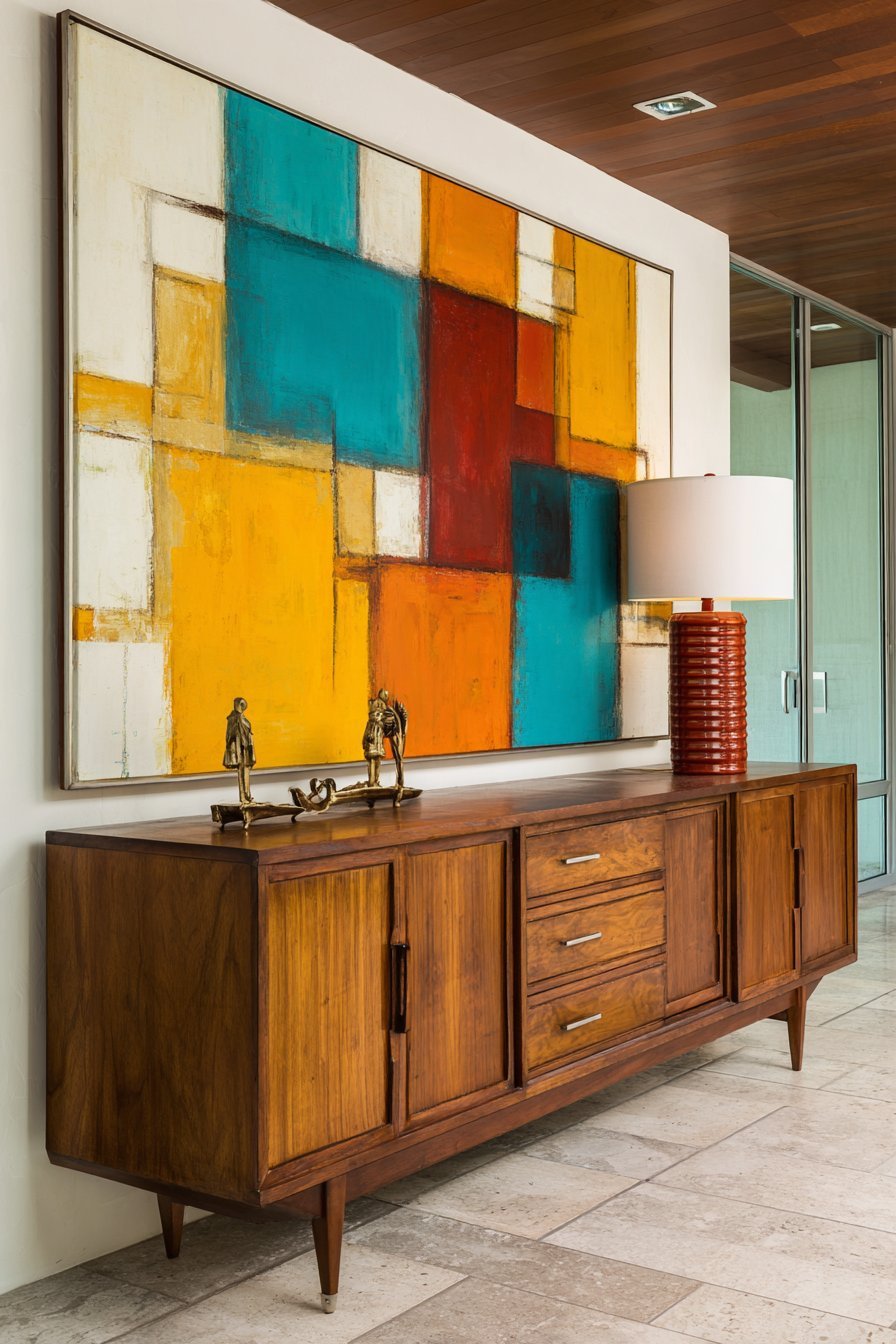 Mid-Century Modern Abstract Canvas