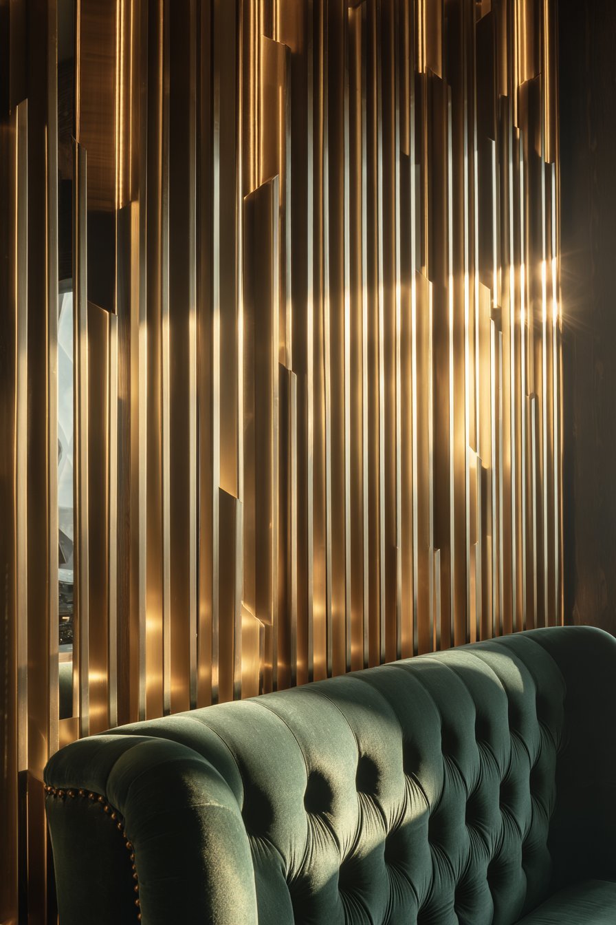 Elegant Vertical Metal Batten Installation