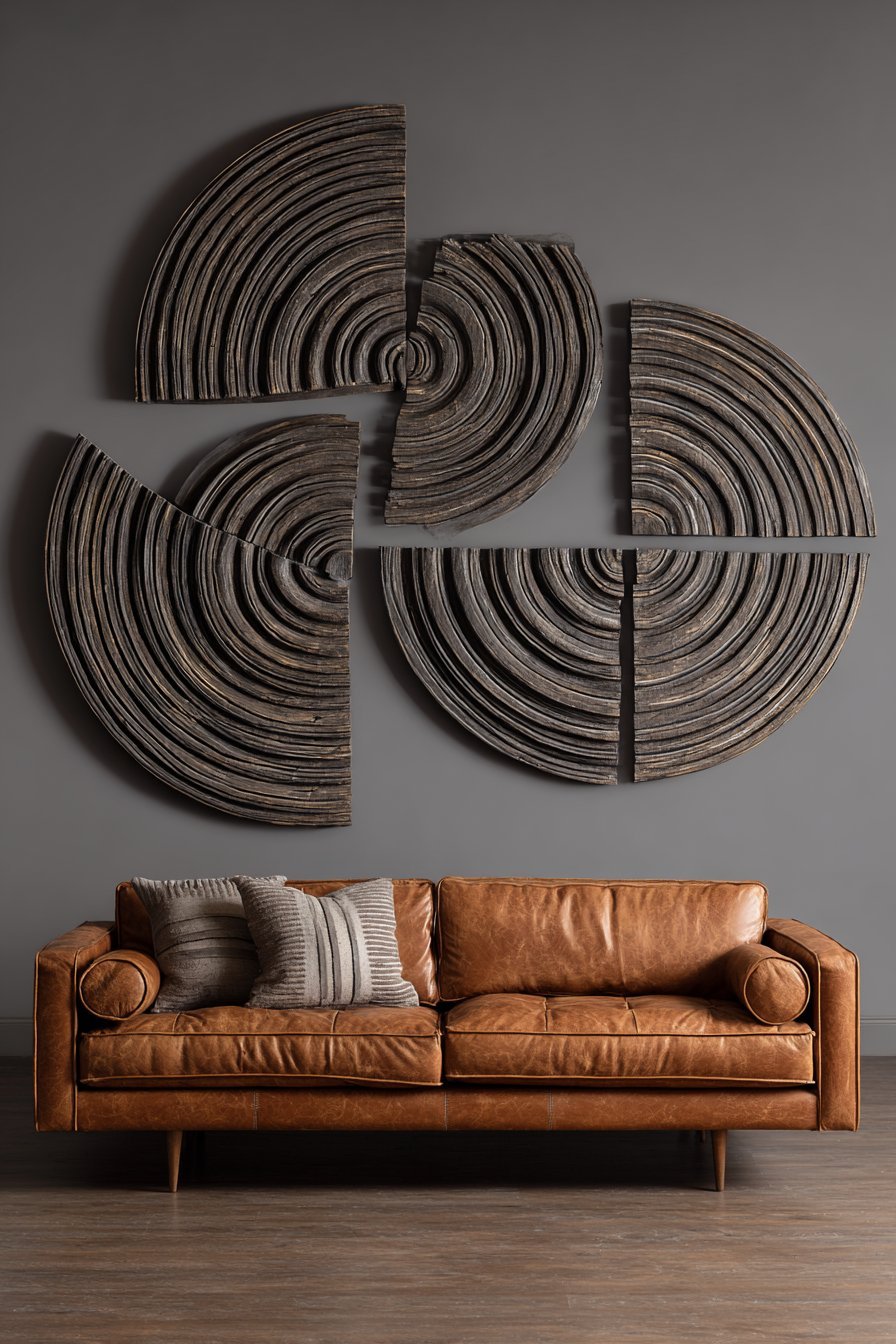 Dimensional Carved Wood Circles