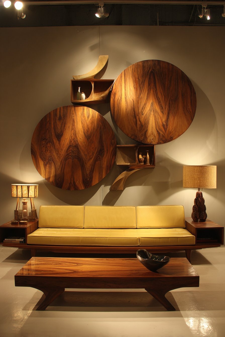 Dimensional Carved Wood Circles