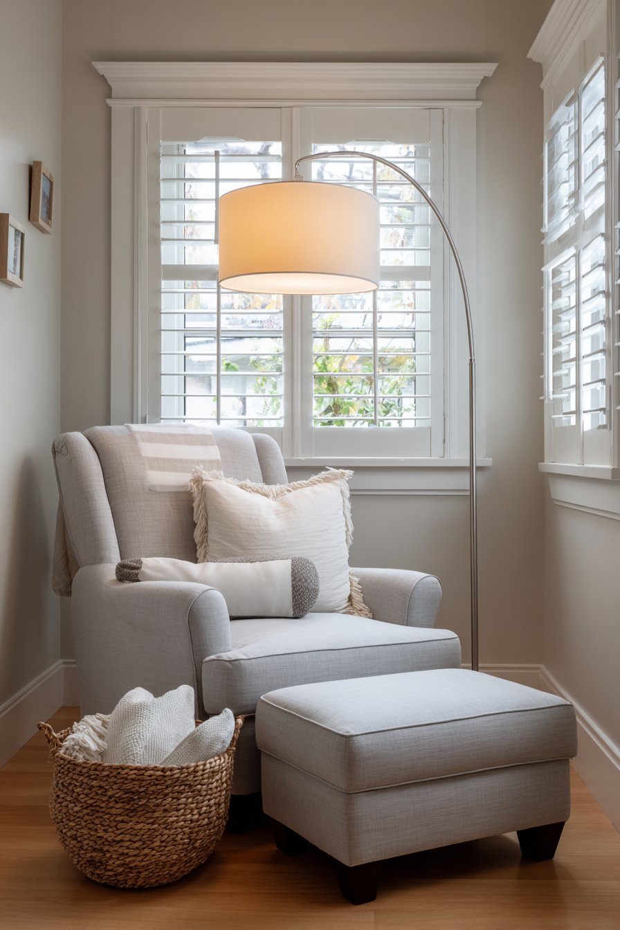 Comfortable Glider Feeding Corner