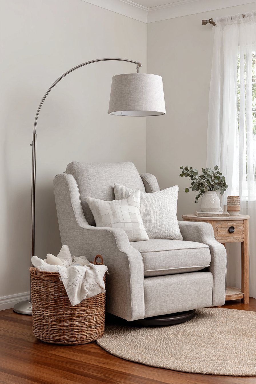 Comfortable Glider Feeding Corner