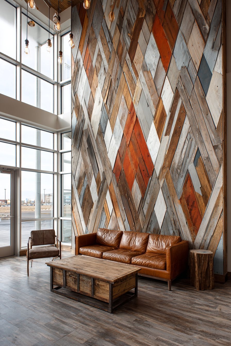 Geometric Reclaimed Barn Wood Pattern