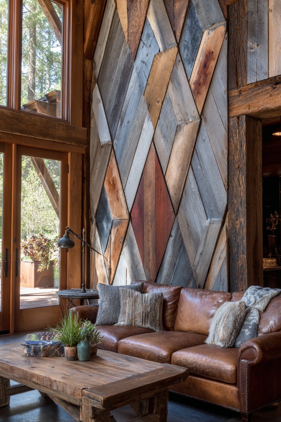 Geometric Reclaimed Barn Wood Pattern