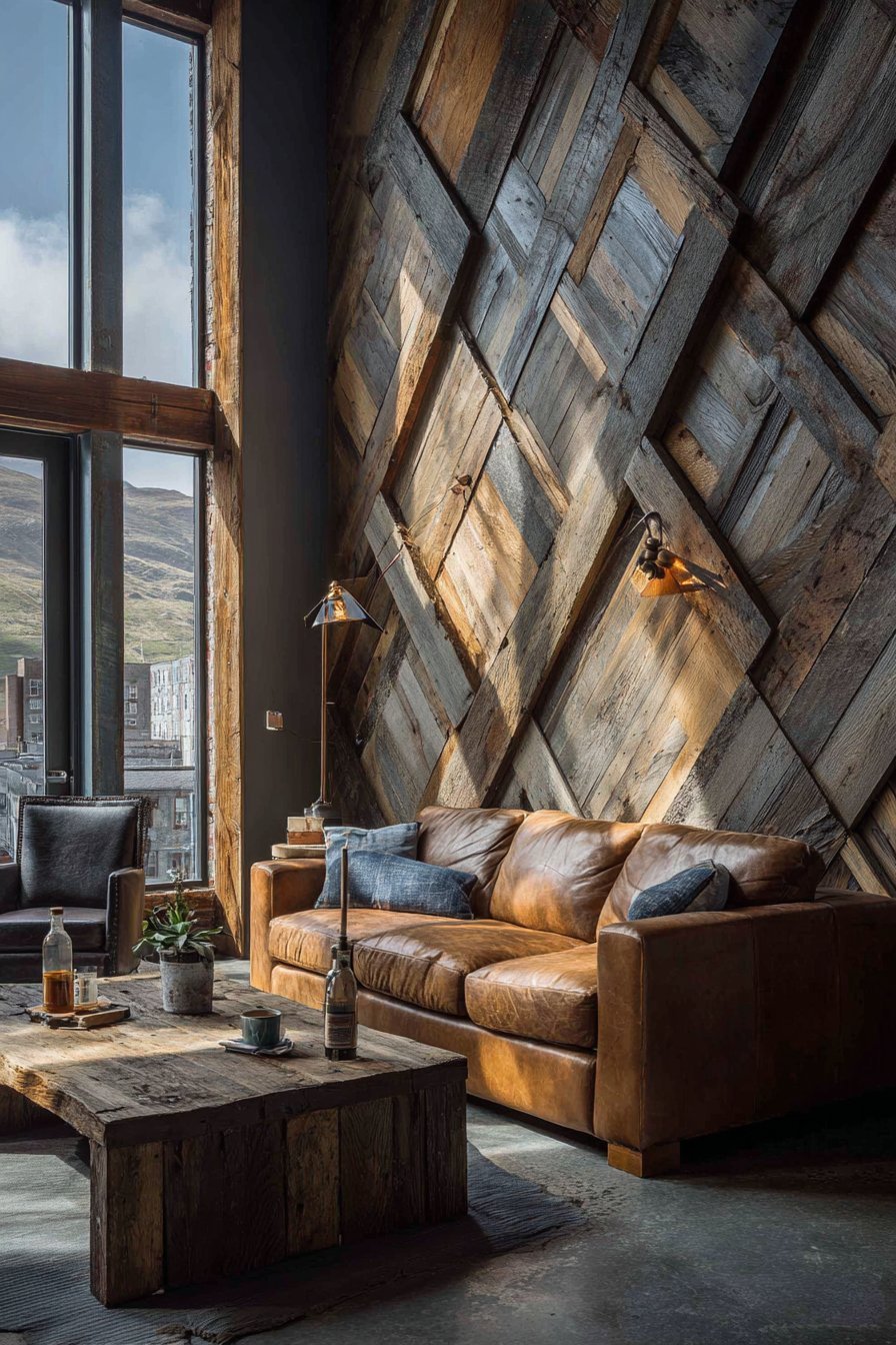 Geometric Reclaimed Barn Wood Pattern