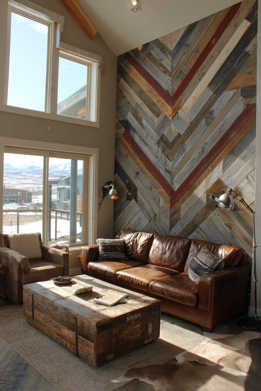 Geometric Reclaimed Barn Wood Pattern