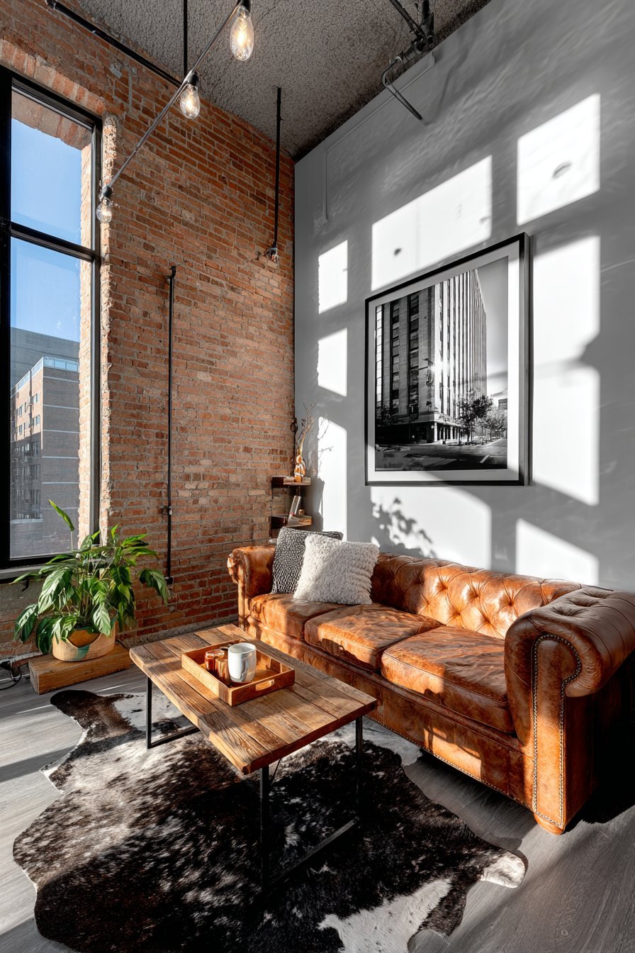 Industrial Minimalist Brick Wall