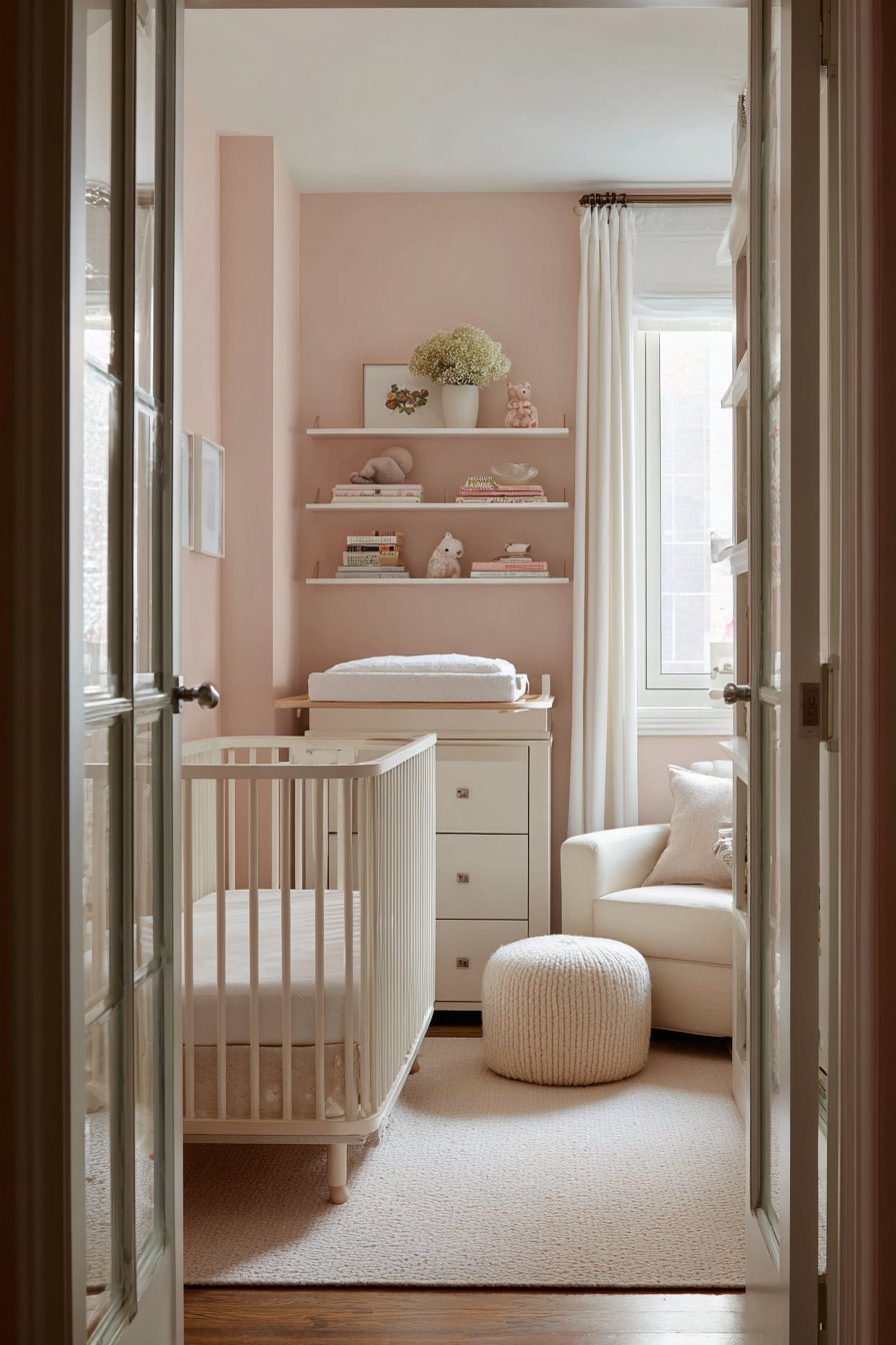 Efficient Small Blush Pink Nursery