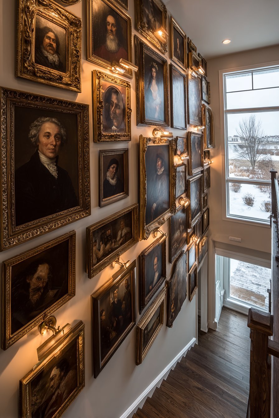 Salon-Style Stairway Gallery