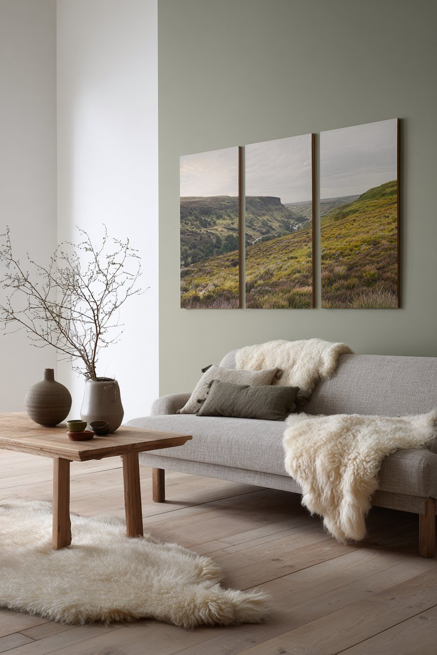 Serene Sage Green Accent with Nature Photography