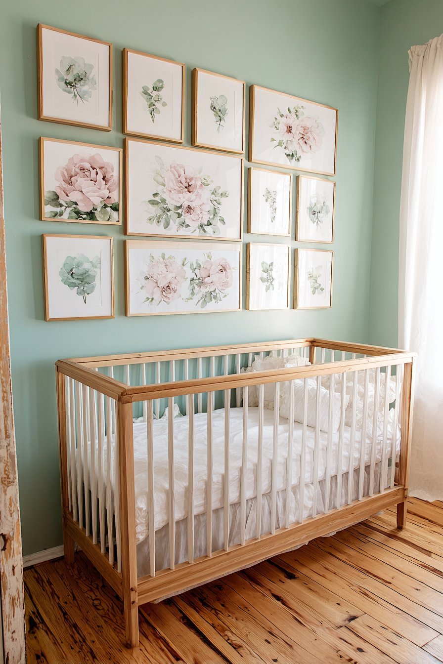 Curated Gallery Wall Above Crib