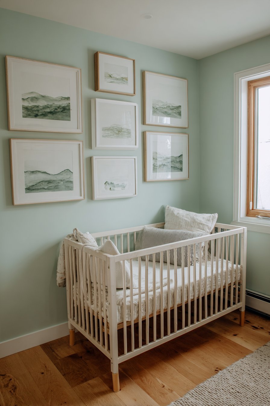 Curated Gallery Wall Above Crib