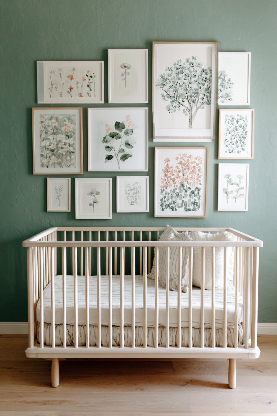 Curated Gallery Wall Above Crib