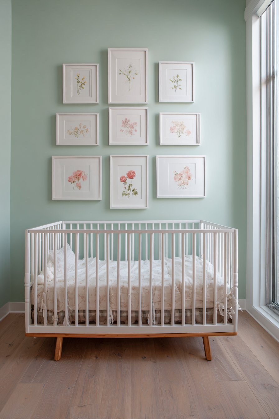 Curated Gallery Wall Above Crib