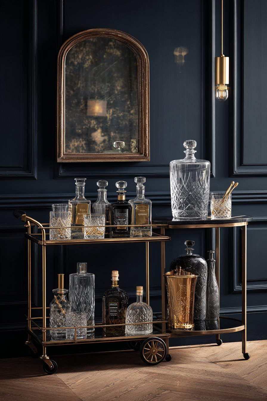  Sophisticated Bar Cart Display