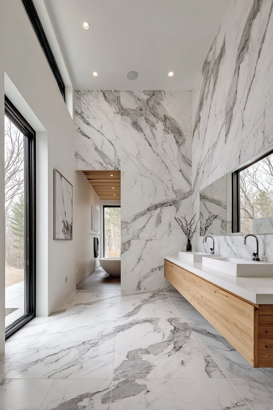 Luxurious Marble-Look Porcelain Slabs