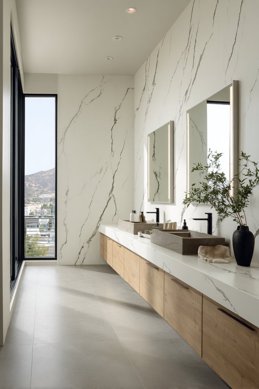 Luxurious Marble-Look Porcelain Slabs