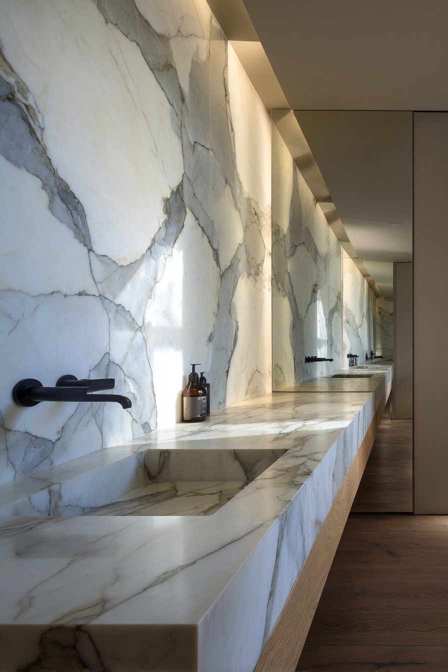 Luxurious Marble-Look Porcelain Slabs