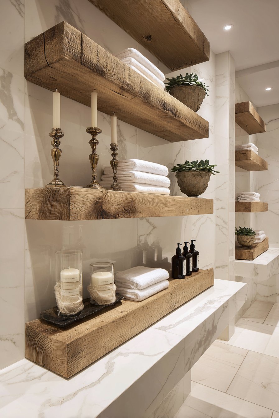 Asymmetrical Floating Shelf Display