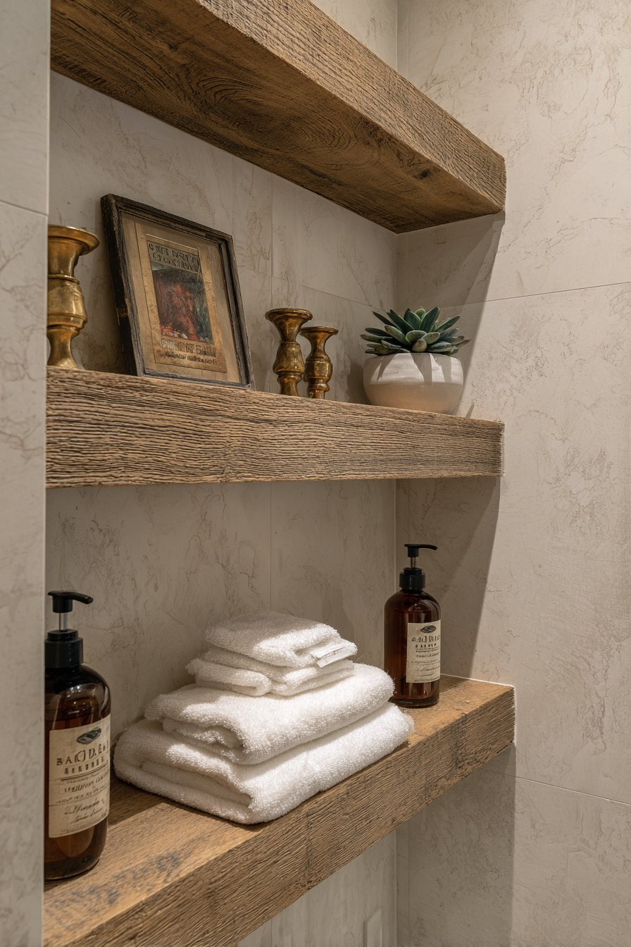 Asymmetrical Floating Shelf Display