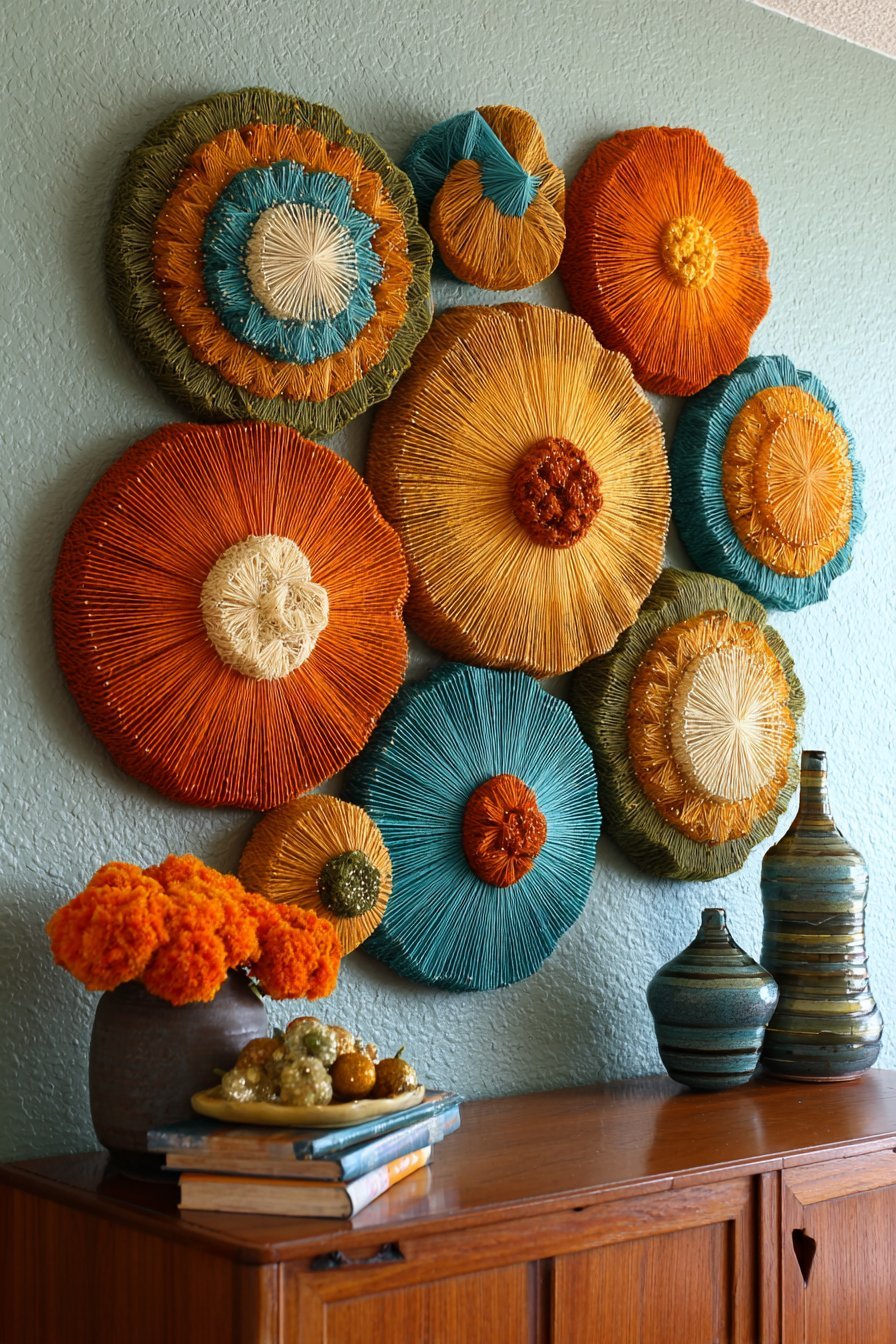 Colorful Geometric String Art