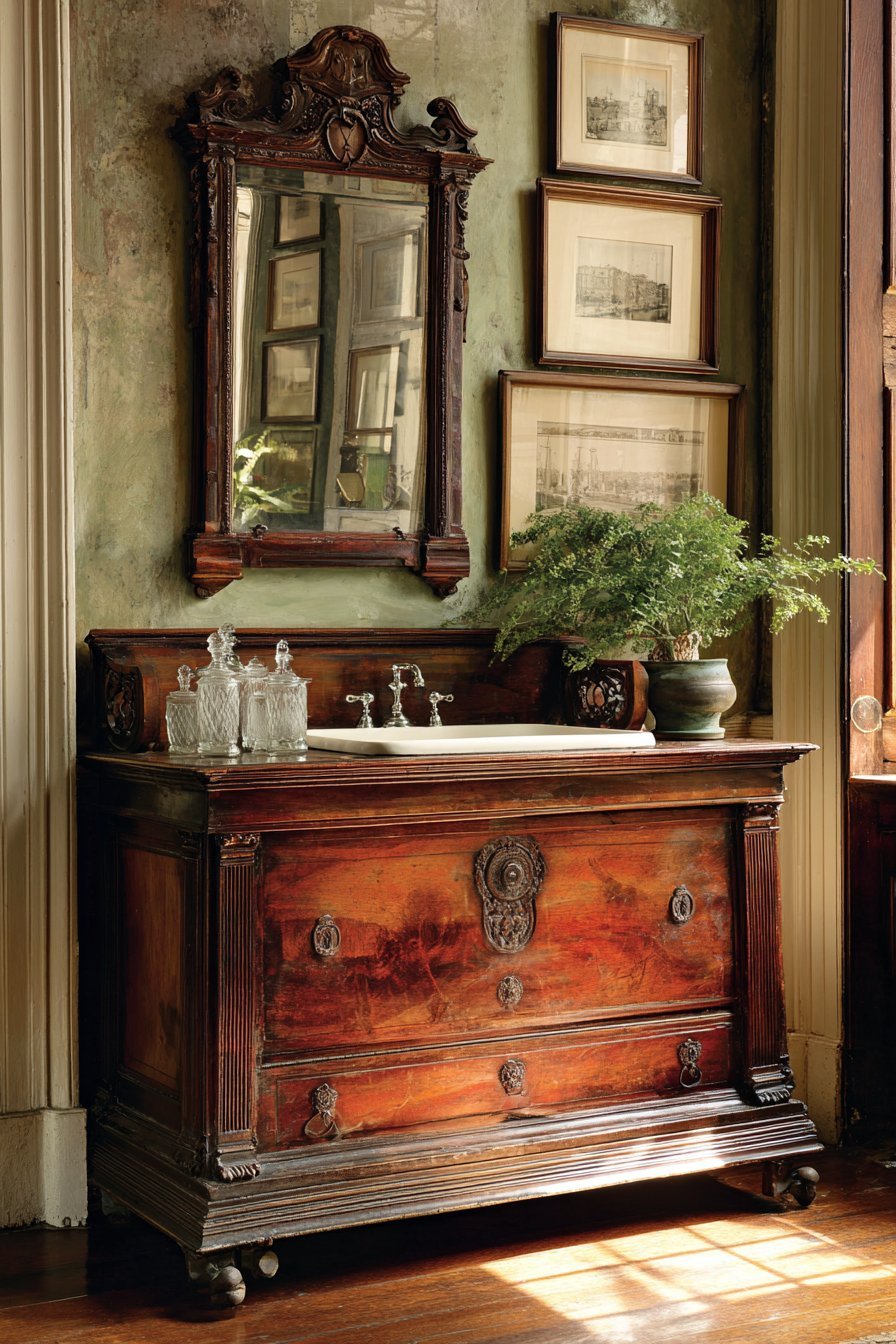 Antique Changing Table Station