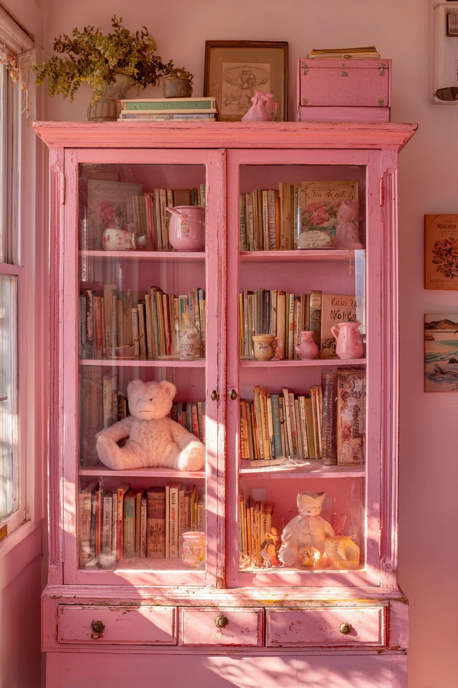 Antique Barrister Bookcase Display