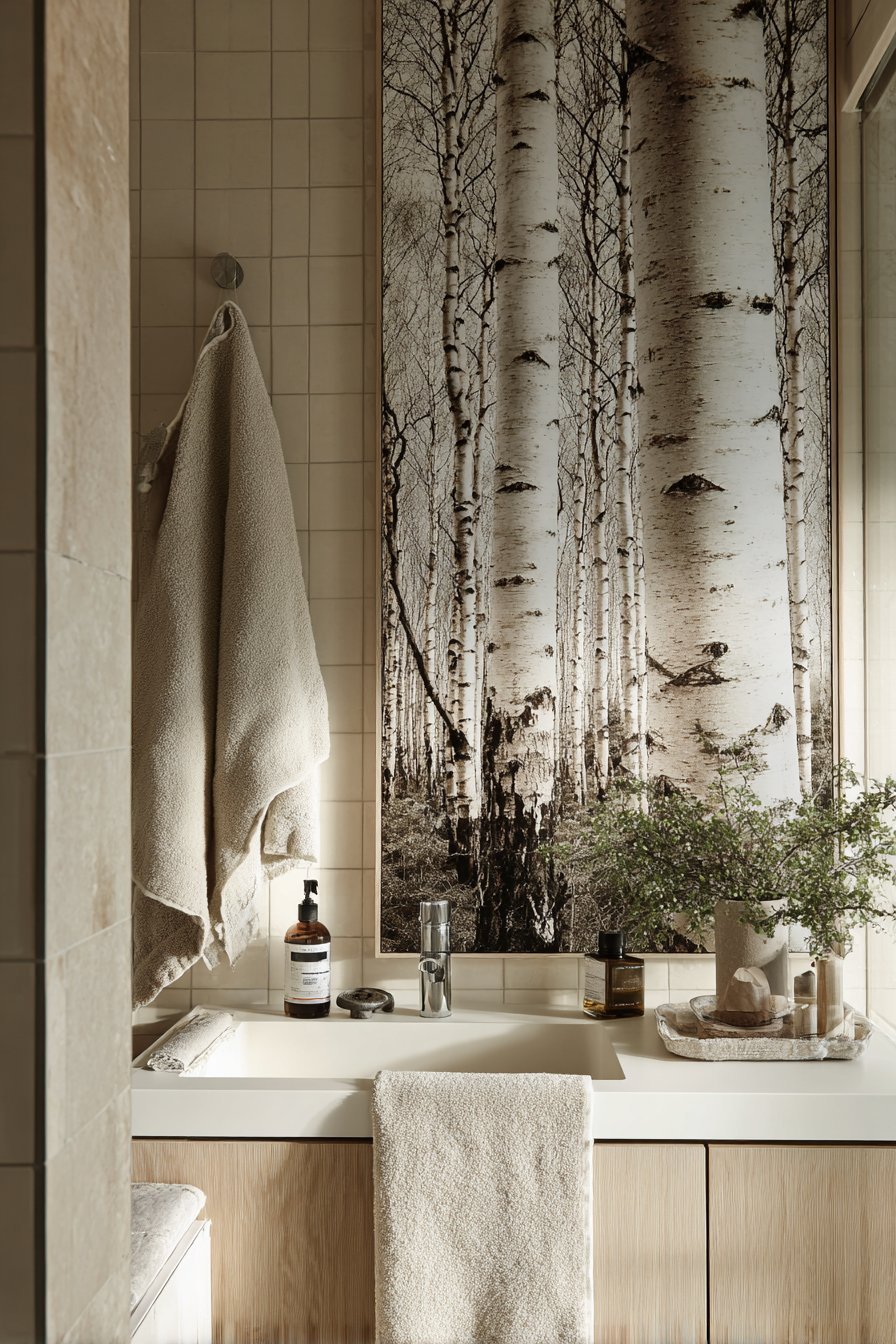 Vintage Mirror Collection on Damask Wallpaper