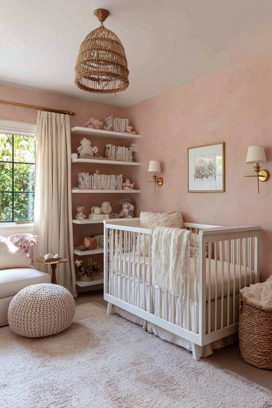 Layered Blush Pink Lighting Design