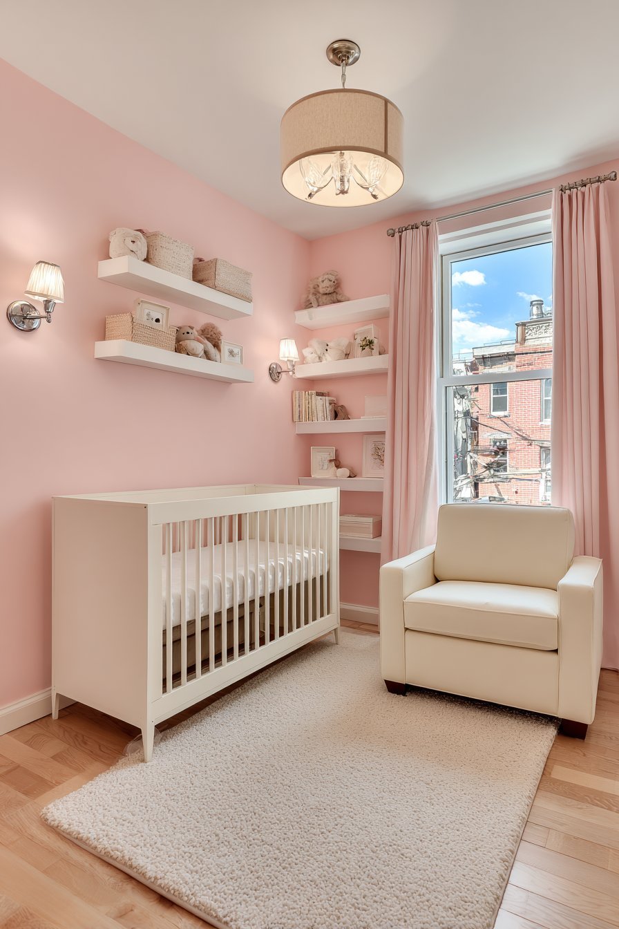 Layered Blush Pink Lighting Design