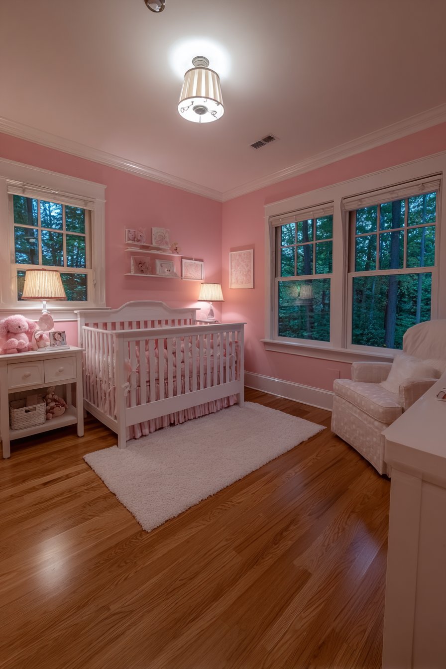 Layered Blush Pink Lighting Design