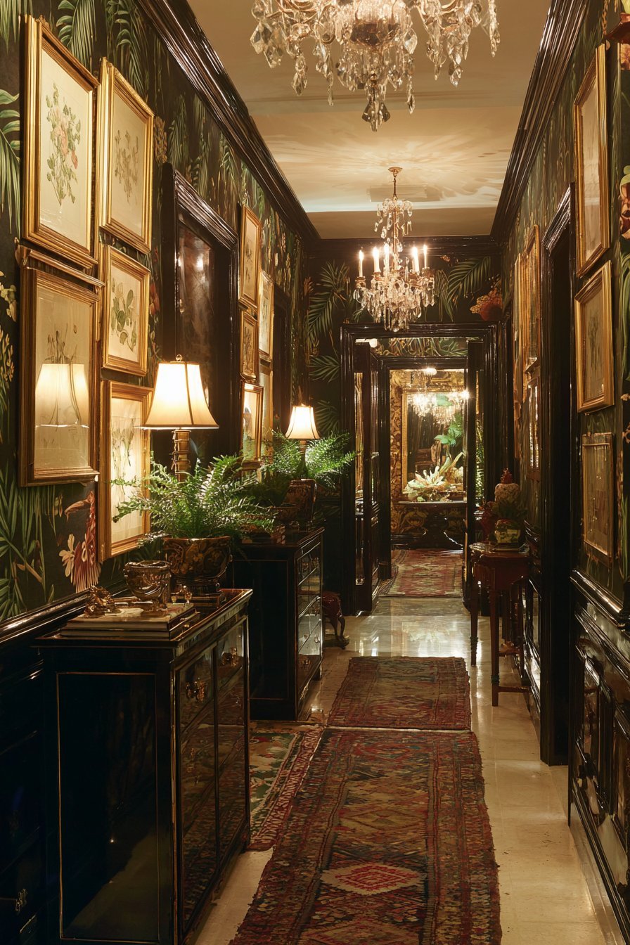 Maximalist Tropical Wallpaper Display