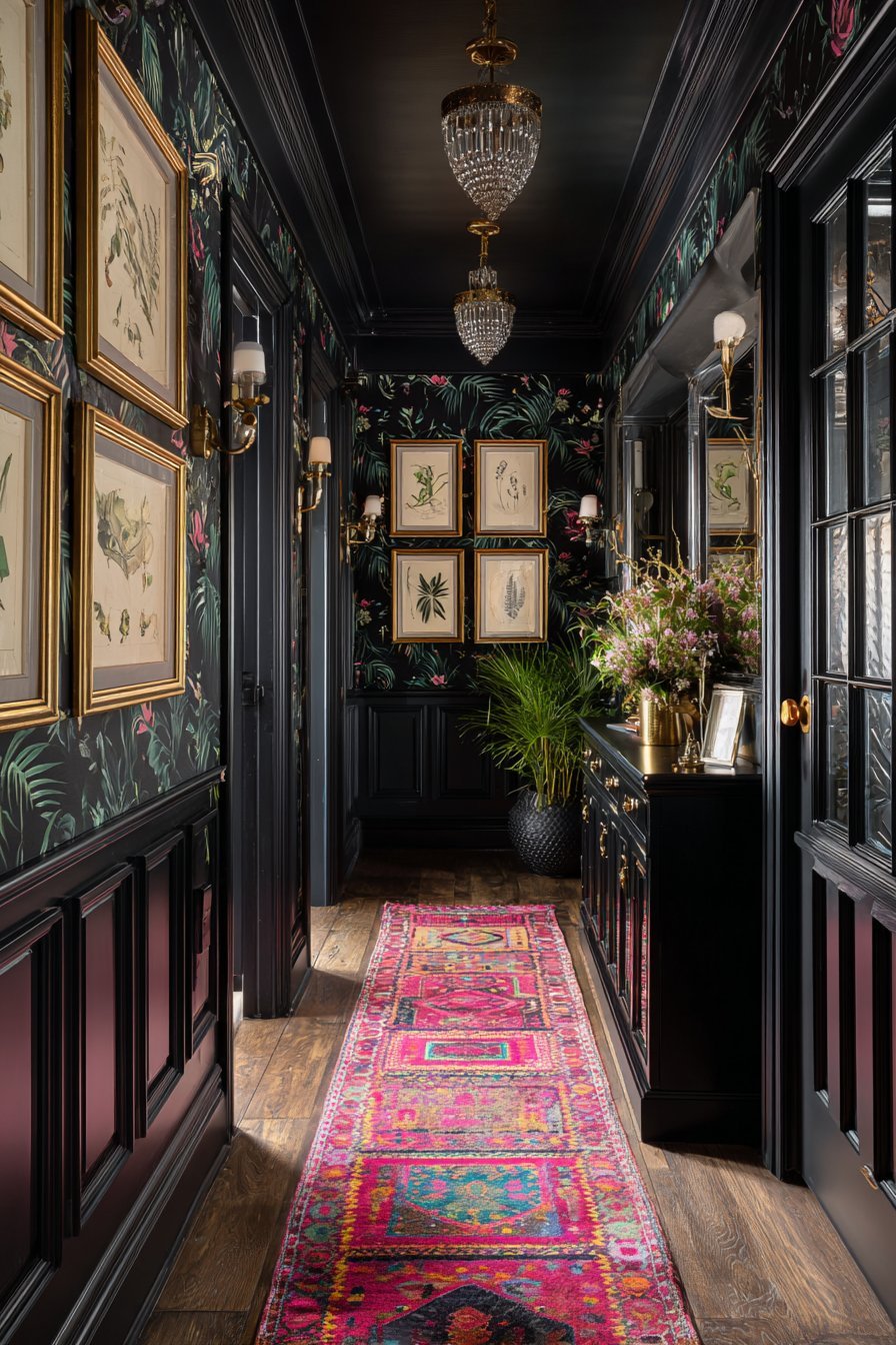 Maximalist Tropical Wallpaper Display