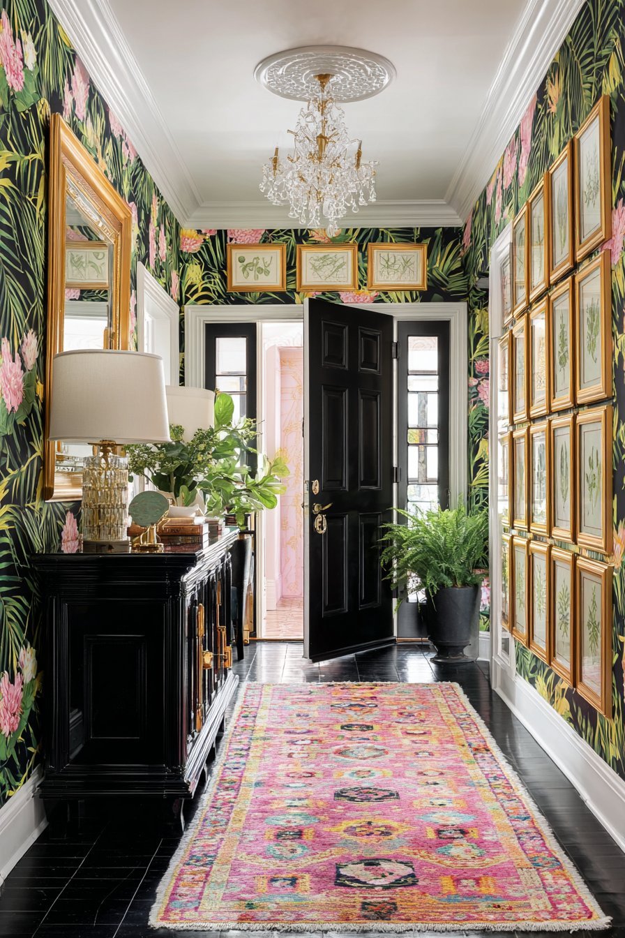 Maximalist Tropical Wallpaper Display