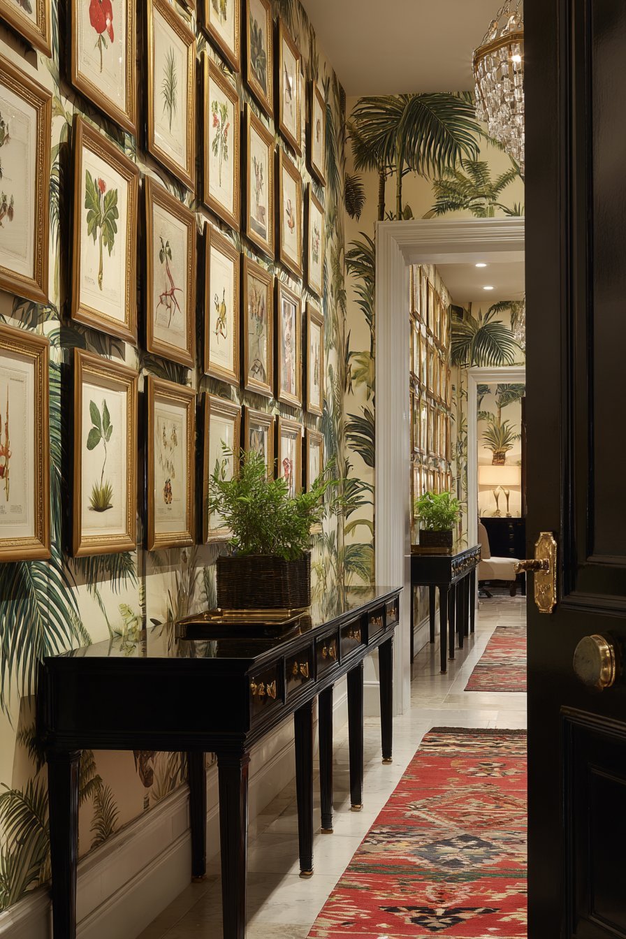 Maximalist Tropical Wallpaper Display