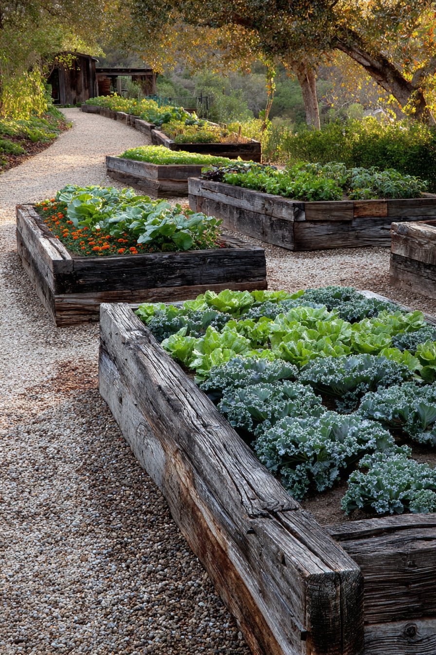 Geometric Raised Bed Vegetable Garden