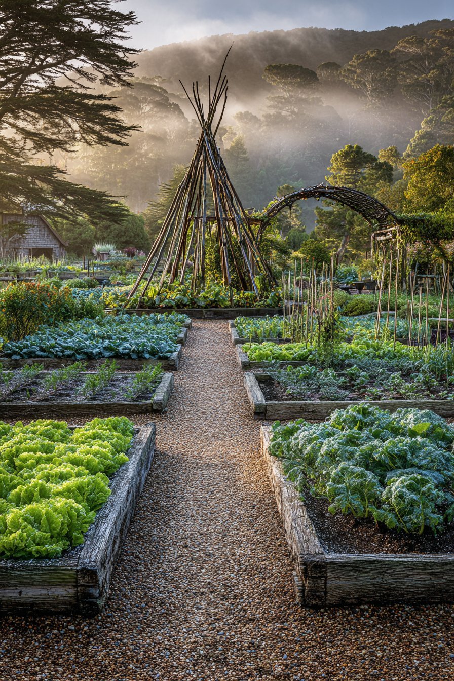 Geometric Raised Bed Vegetable Garden