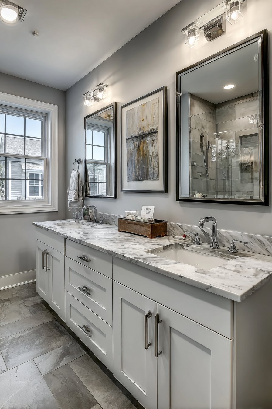 Monochromatic Water Photography Triptych