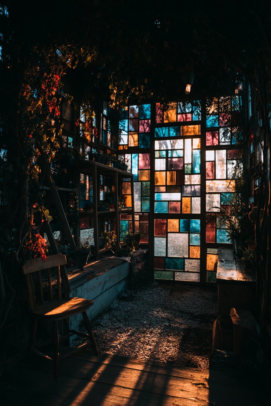 Eclectic Reclaimed Window Greenhouse