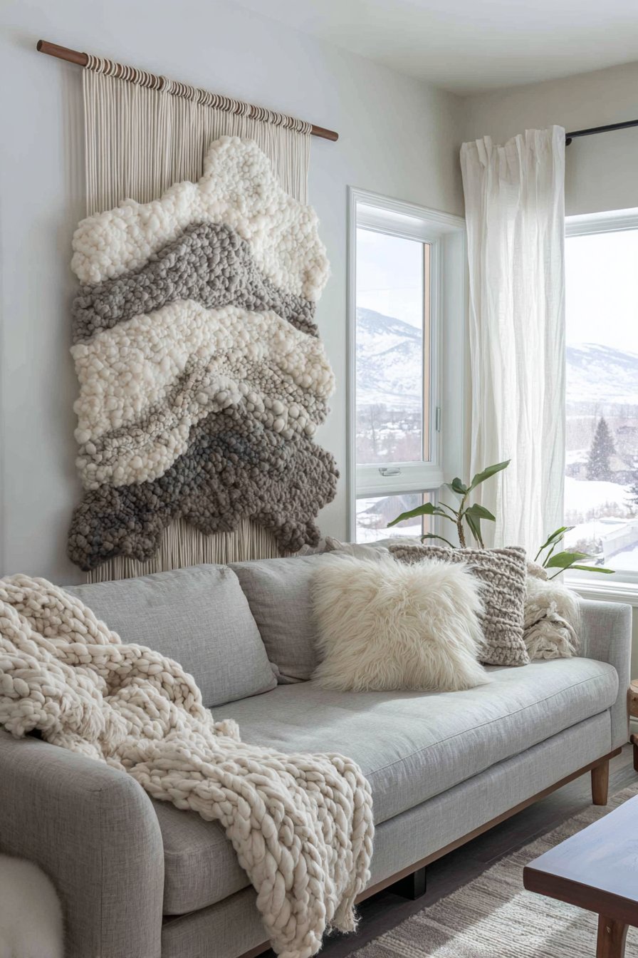 Natural Fiber Handwoven Textile Wall Hanging