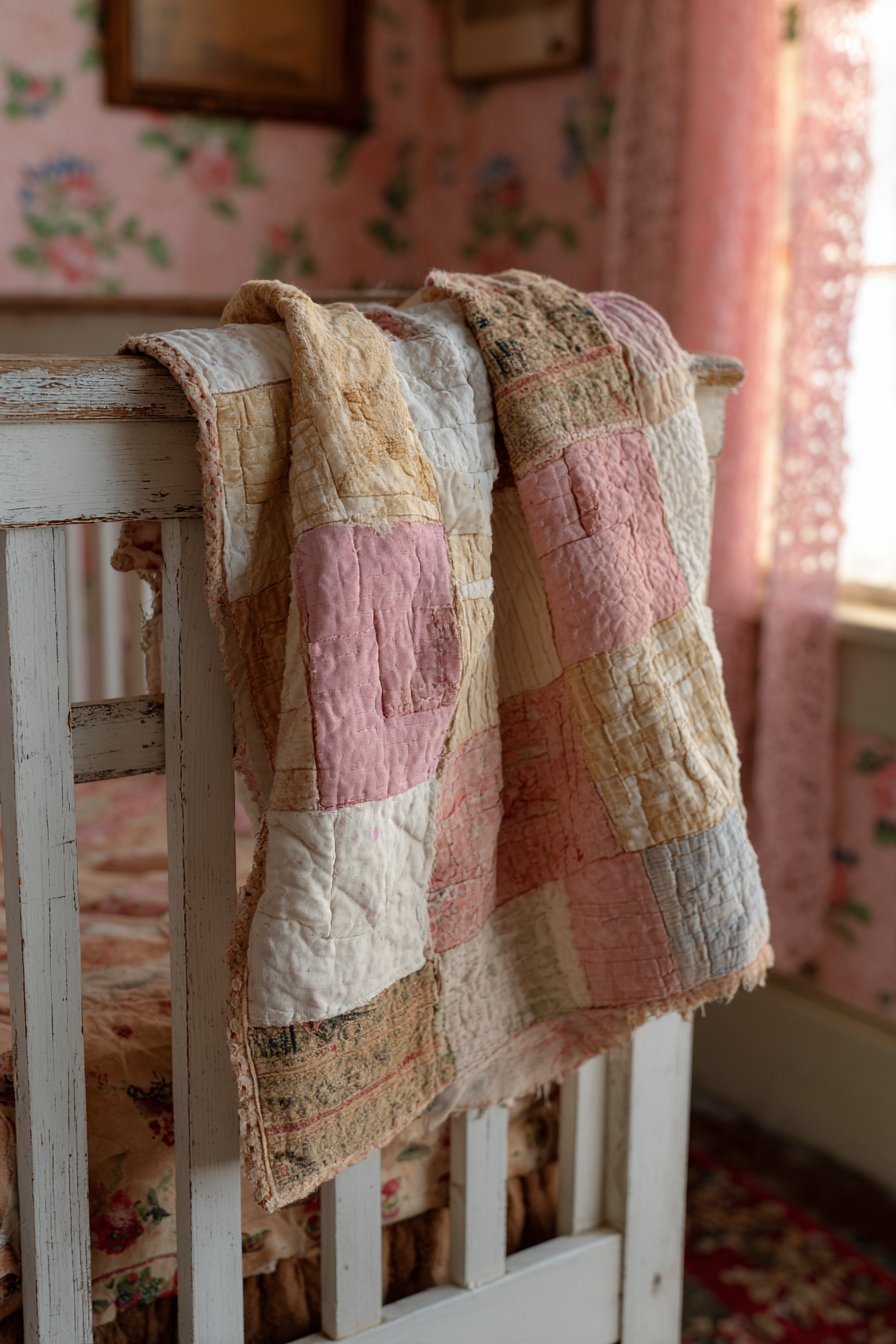 Hand-Stitched Quilt Detail